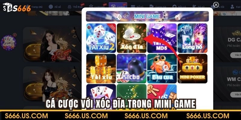 Tham gia cá cược với trò chơi trong Mini Game